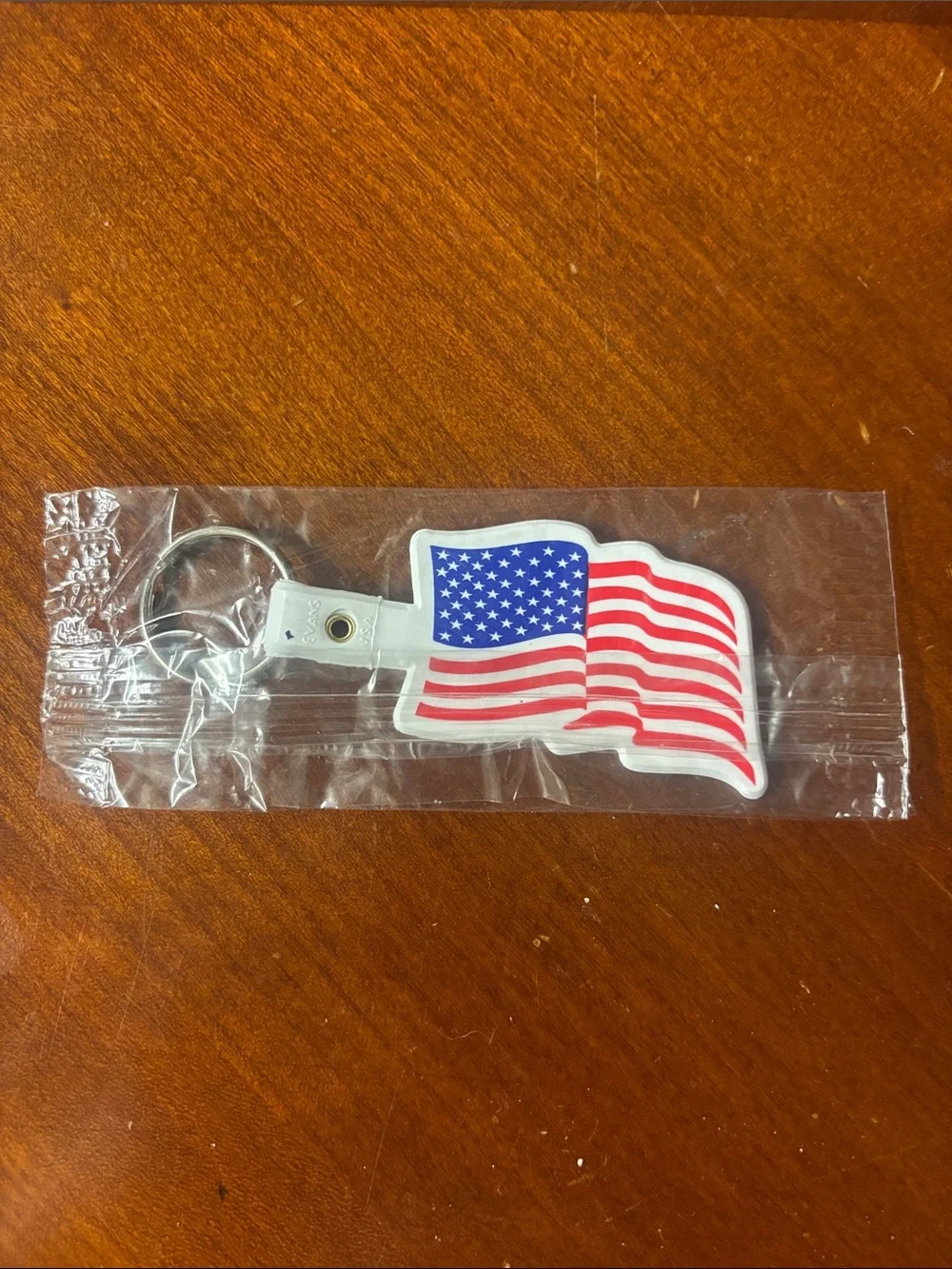 American Flag Keychain Charm - Red White Blue